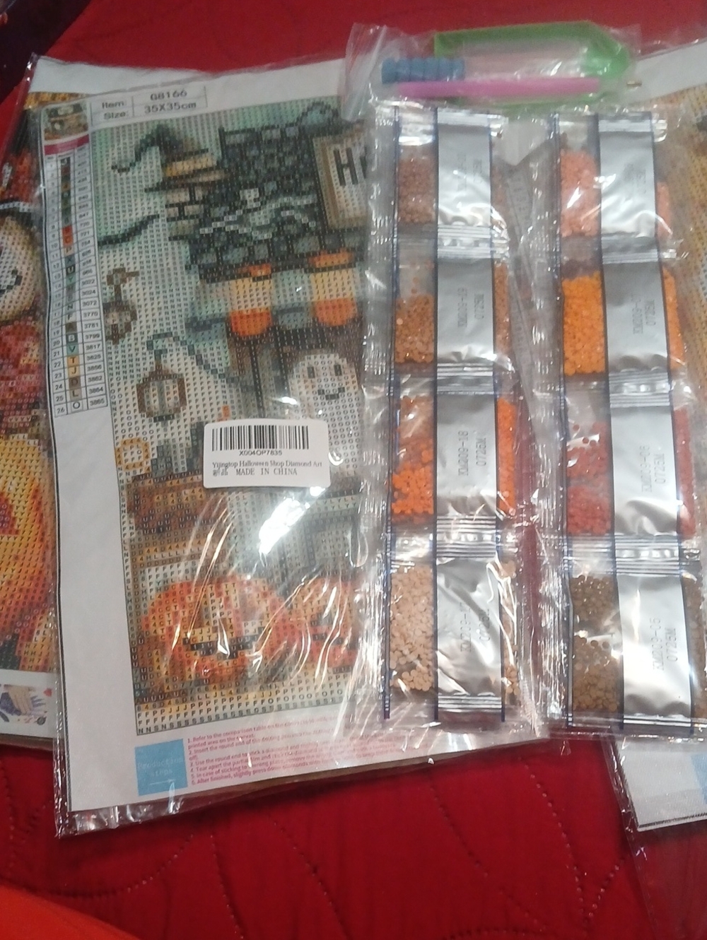 Diamond Painting Halloween Home Design Kit - Orange/Black